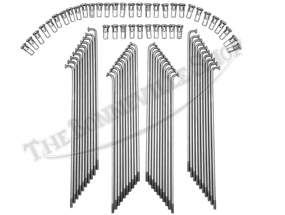 Mc290-Ssp - Triumph 18&Quot; Stainless Steel Spoke Set For Triumph Disc Rear Hubs Pn# Mc290-Ssp