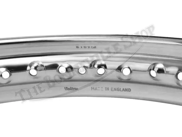 MC290-VTCH - Triumph Chrome Disc Rear 18" WM3 Rim Devon Valtru UK Made PN# MC290-VTCH 37-7030