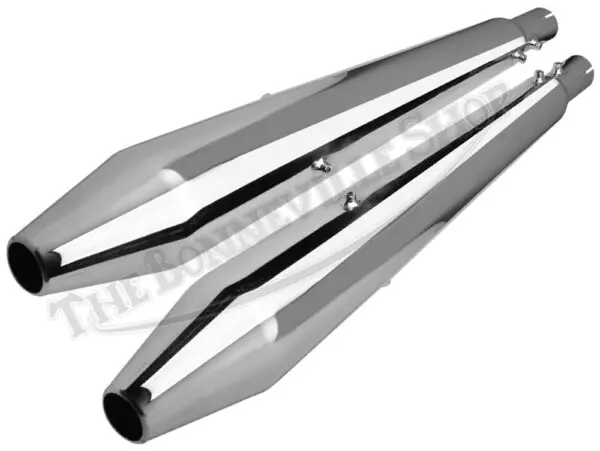 Norton 750 Commando 'S' Peashooter Silencer Set (2) 1969-1970 UK-Made PN# 06-1312