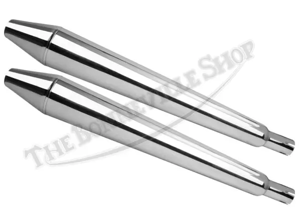 Norton 750 850 Commando Roadster Fastback Peashooter Silencer Set (2) 1970-1974 UK-Made PN# 06-1978