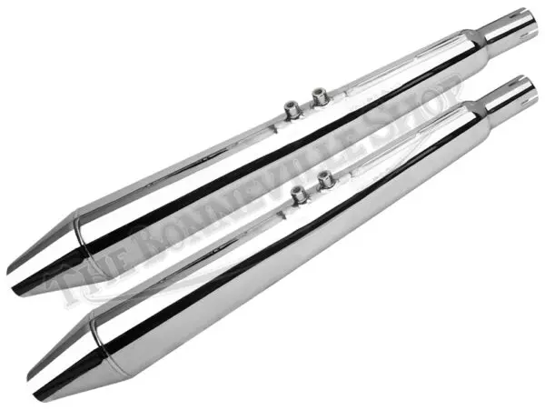 Norton 750 850 Commando Roadster Fastback Peashooter Silencer Set (2) 1970-1974 UK-Made PN# 06-1978