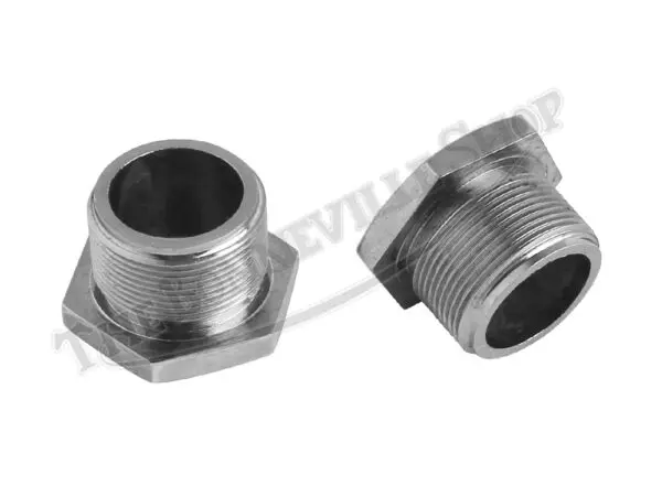 BSA M20 B34 C12 A10 A65 Chrome Fork Top Nut Pair (2) UK Made 1949-68 PN# 65-5331