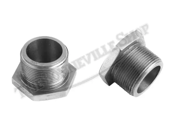 BSA M21 B31 C10 A10 A65 Stainless Fork Top Nut Pair (2) UK Made 1949-68 PN# 65-5331 SS
