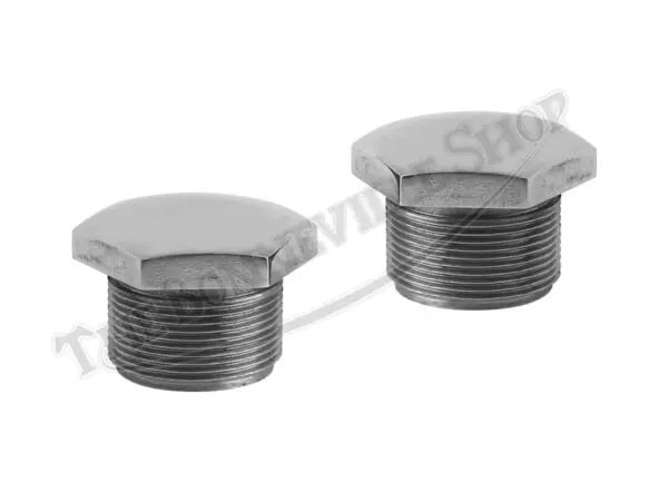 BSA M21 B31 C10 A10 A65 Stainless Fork Top Nut Pair (2) UK Made 1949-68 PN# 65-5331 SS
