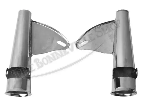 BSA A50 A65 Chrome Headlamp Mounting Bracket Set (2) 1967 PN# 68-5176/5177