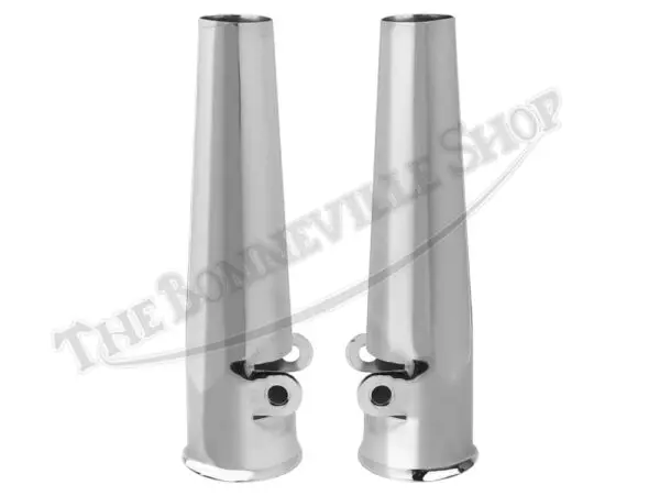 BSA A50W A65H Chrome Fork Tube Cover Set (2) 1967 PN# 68-5178/3