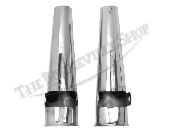 BSA A50W A65H Chrome Fork Tube Cover Set (2) 1967 PN# 68-5178/3