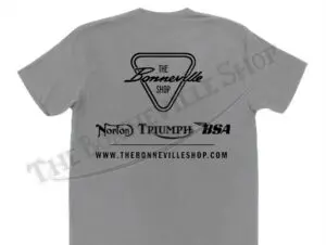 The Bonneville Shop Patent Plate Logo Medium Gray T-Shirt Pn# Tbs-9991 X-Large 4 Tbs 9991 X Large 03 The Bonneville Shop Patent Plate Logo Light Gray T Shirt