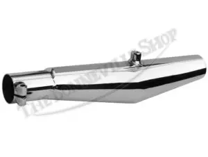 BSA Silencer B44MX Megaphone (B50 B25 C15 VICTOR TRAIL SCRAMBLER 1 3/8" INLET L12.5", UNI THREADED BOSS PERF BAFFLE) PN# TBS-W812A