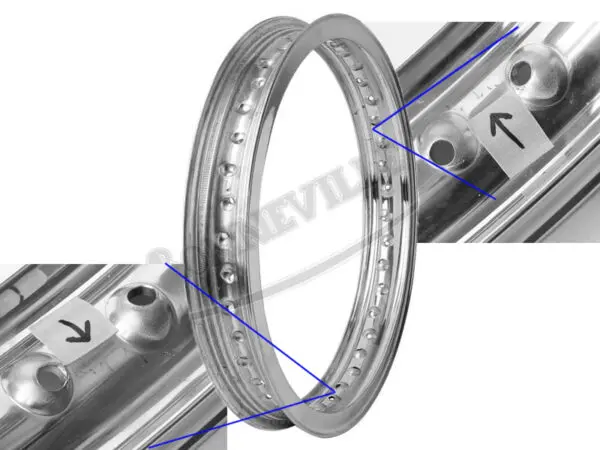 Triumph 750 T160 Trident Cwc Wm3 X 19-Inch 40 Hole Excel Valanced Polished Alloy Rear Rim Disc Brake Pn# 37-4243-A-2Nd 1 Triumph 750 T160 Trident Cwc Wm3 X 19-Inch 40 Hole Excel Valanced Polished Alloy Rear Rim Disc Brake Pn# 37-4243-A-2Nd