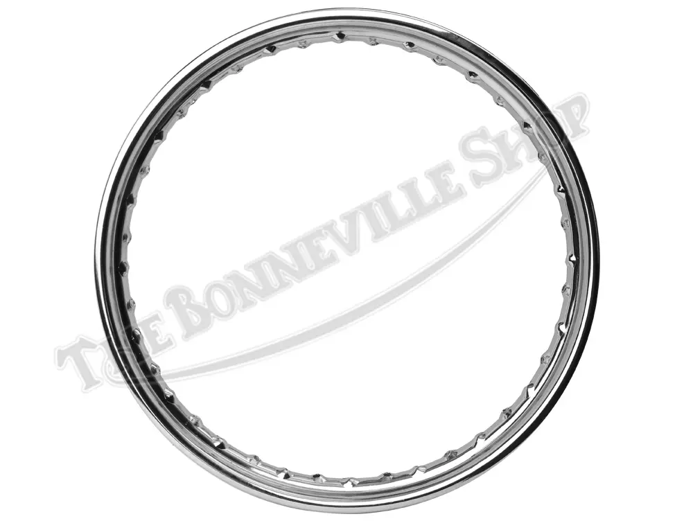 Norton Commando Valtru British Chrome Disc Brake Front WM2 x 19" 40 Spoke Devon Rim UK Made PN# 06-1951 CE