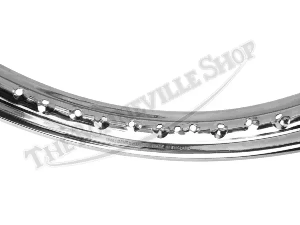 Norton Commando Valtru British Chrome Disc Brake Front WM2 x 19" 40 Spoke Devon Rim UK Made PN# 06-1951 CE