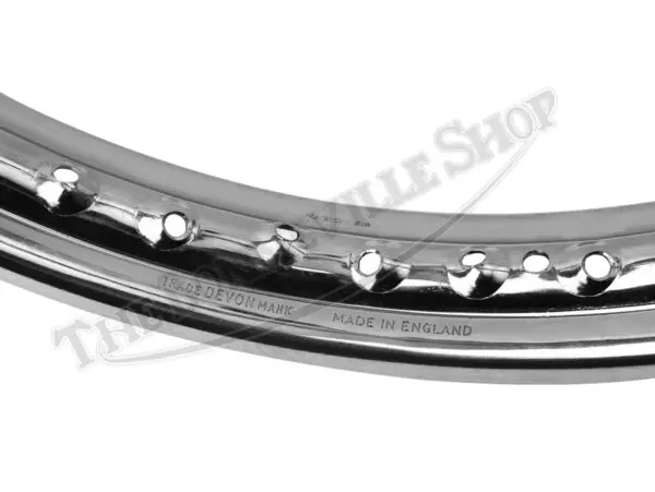 Norton Commando Valtru British Chrome for Disc Brake Rear WM2 X 19" 40 Spoke Devon Rim UK Made PN# 06-6119 CE