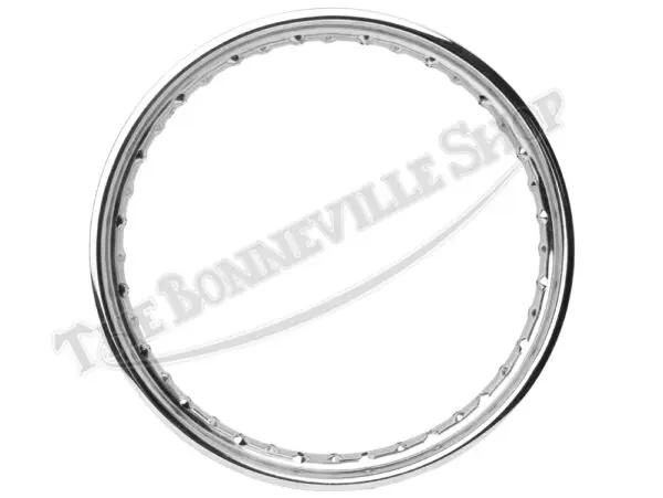 BSA A10 A50 A65 B25 Valtru British Chrome for QD-Crinkle Hub Rear WM3 x 18" 40 Spoke Devon Rim UK Made PN# 37-2291 CE, W2291, 42-6371