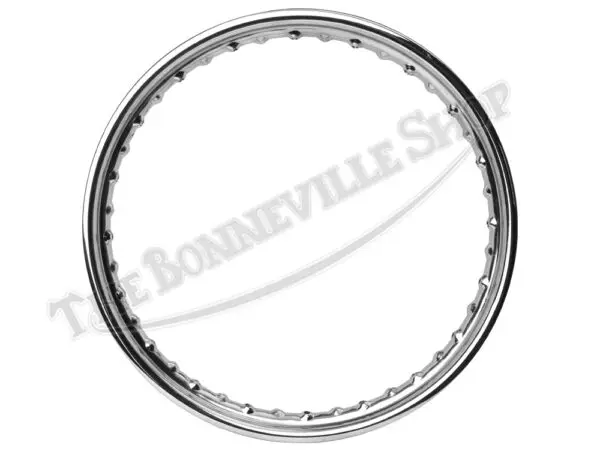 Triumph BSA 650 750 Twins Triples Valtru British Chrome Rim for Conical Front Devon Rim UK Made 1971-72 PN# 37-3818 CE W3818