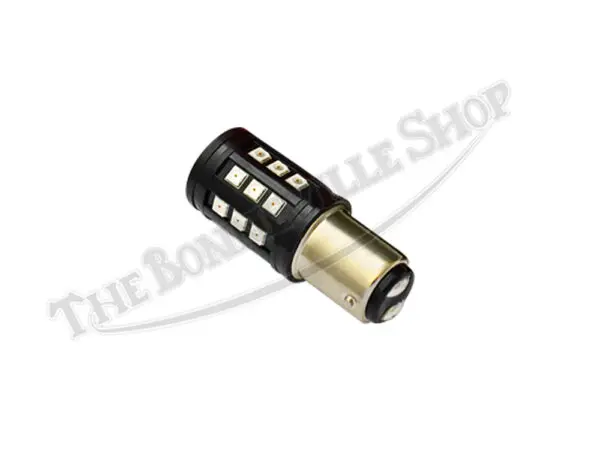 Triumph BSA Norton 12V Red/White Stop/Taillight Bulb for Lucas L917 Rear Lamps (1) Post-1965 PN# 380 Z