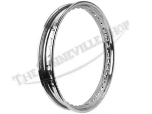 BSA 500 650 Valtru British Triple Chrome Front 19" x WM2 x 8" Single Sided Half Width Hub Devon Rim UK Made PN# 68-5556 CE 67-5543 CE
