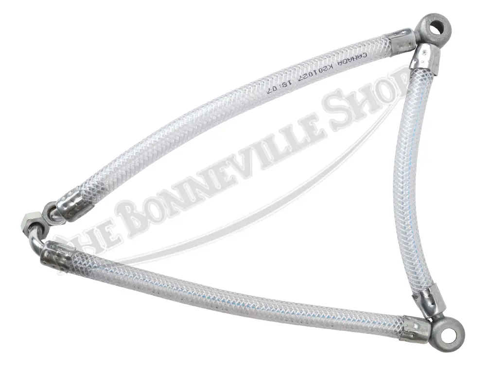 Triumph T120, T140 Bonneville Fuel Line Assembly 1971-78 1/2 PN# 83-3927 A