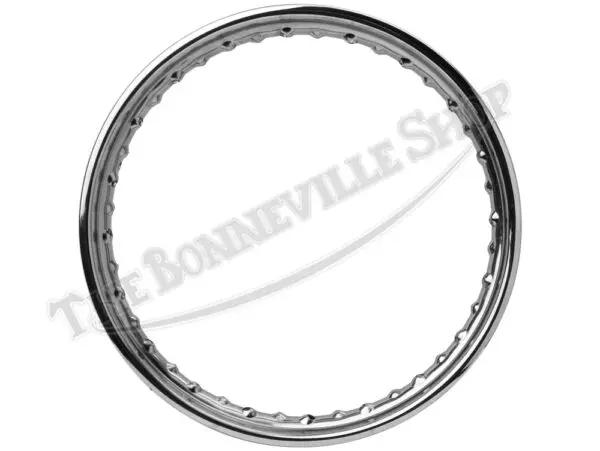 Norton Atlas Commando 750 850 Rim WM3-18 Rear Full Width Drum Brake .300" Holes Devon Valtru Chrome 1966-1974 UK-Made PN# 06-7838 CE