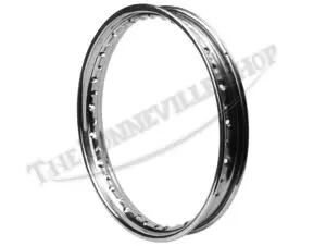 Triumph T90 T100 6T T120 Rim UK-Spec WM2-18 Rear QD/Spool Hub .300" Holes Devon Valtru Chrome 1963-1969 UK-Made PN# 37-1471 E W1471