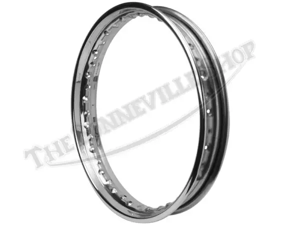 BSA A50 A65 B44 Rim WM3-18 Rear QD Crinkle Hub .250" Holes Devon Valtru Stainless 1967-1970 UK-Made PN# 37-2291 SE W2291