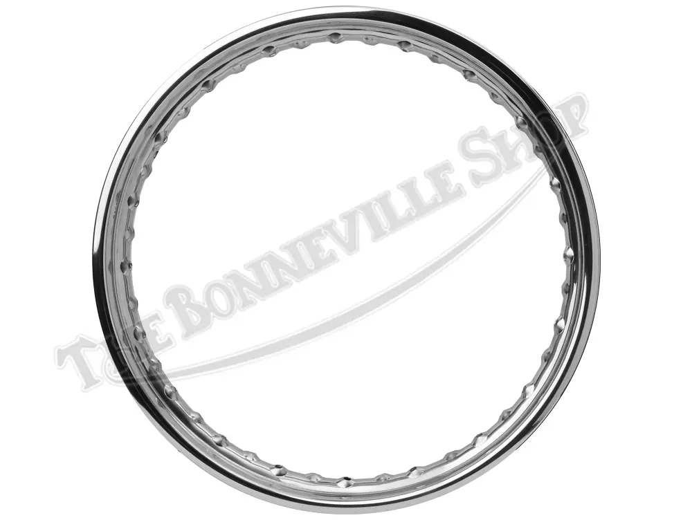 BSA A50 A65 B44 Rim WM3-18 Rear QD Crinkle Hub .250" Holes Devon Valtru Stainless 1967-1970 UK-Made PN# 37-2291 SE W2291