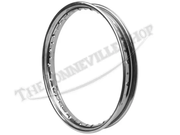 BSA A50 A65 Rim WM2-19 Rear QD Hub .250" Holes Devon Valtru Chrome 1965-1966 UK-Made PN# 67-6005 CE 65-6306