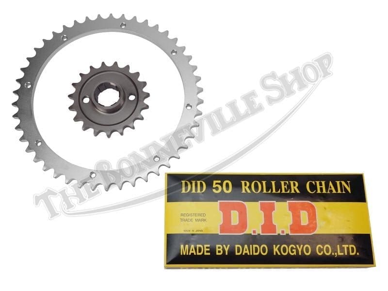 Triumph 120 Bonneville TR6 Tiger Trophy Chain Sprocket Set 4