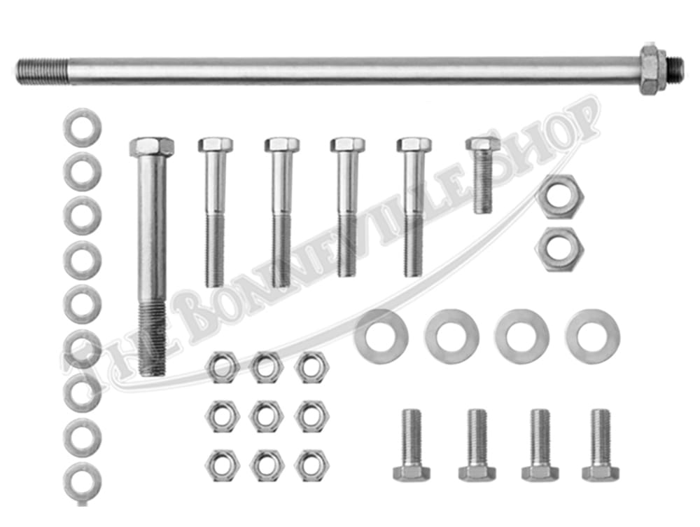 Triumph 650/750 Bonneville engine-to-frame bolt set — BSF and BSW fasteners