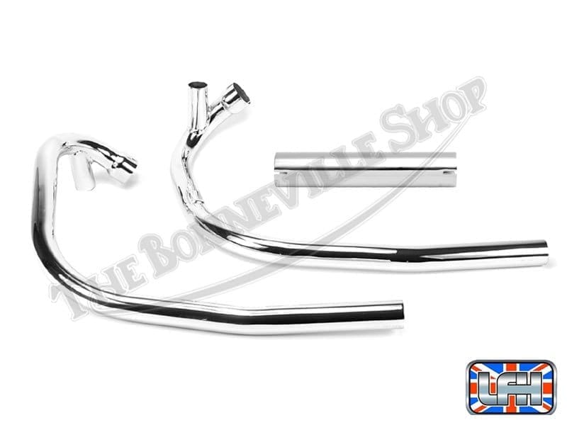 Triumph Unit 750 T140 TR7 Exhaust Pipe Set 197382 Balanced With Cross