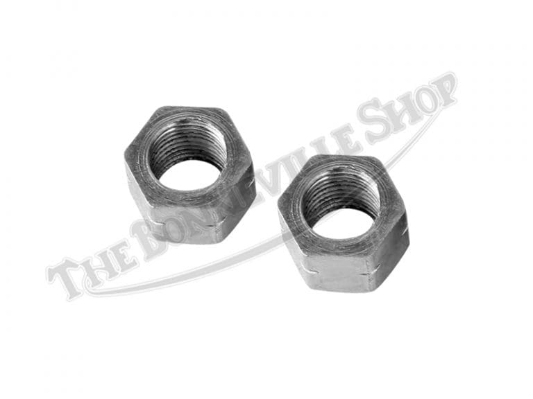 TRIUMPH 350 500 650 NUTS PAIR FORK EAR PINCH NUTS 3/8" X 26TPI CEI (2) PN 702412 E2412