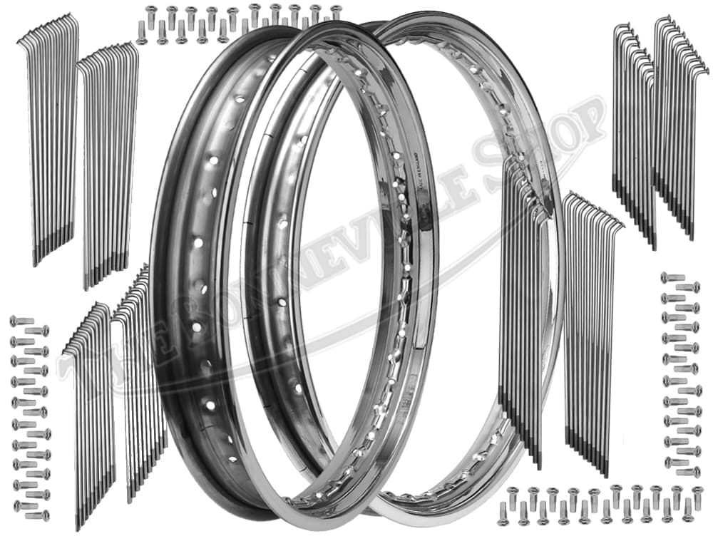 Triumph Rim Mb59 Buy Triumph BSA Stainless Conical WM2 19 And 18 WM3 Rims And Spoke Sets ...