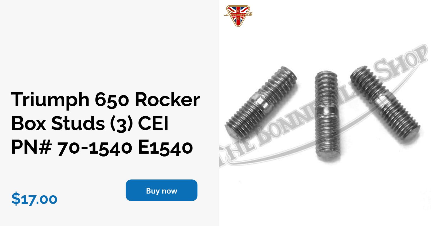 ユーロ2004 限定品 New 500 & 650 Triumph Rocker Box Studs CEI 70-1540