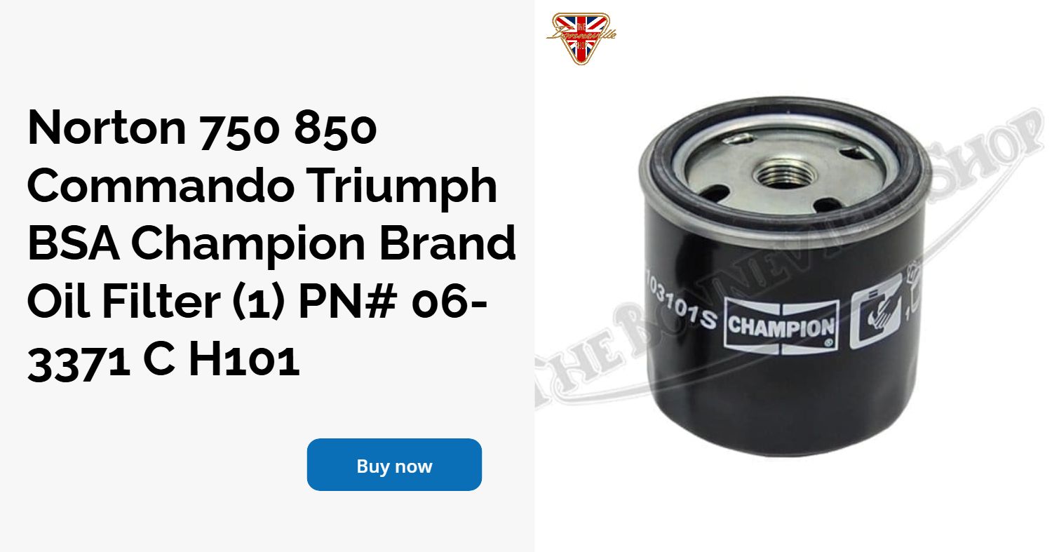 Norton Champion Brand Oil Filter 06-3371 C H101 Commando