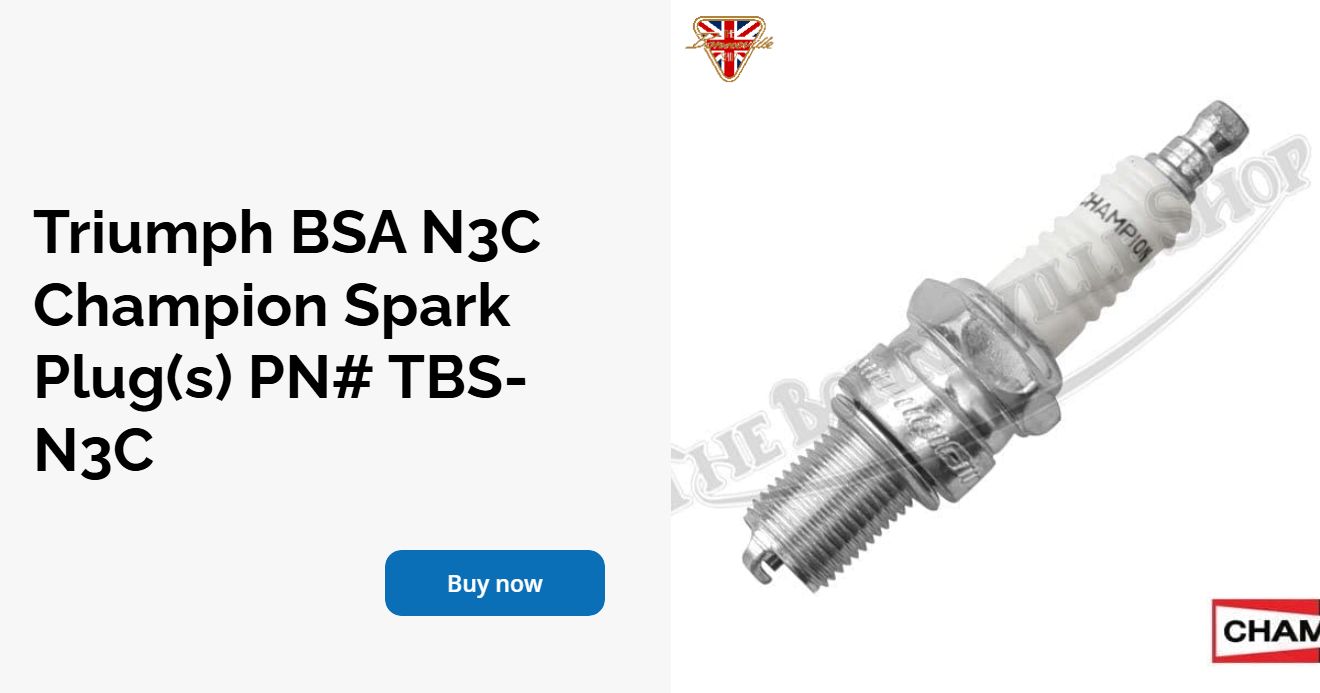 Champion N3C Spark Plug For Triumph And BSA Vintage Motorcycles