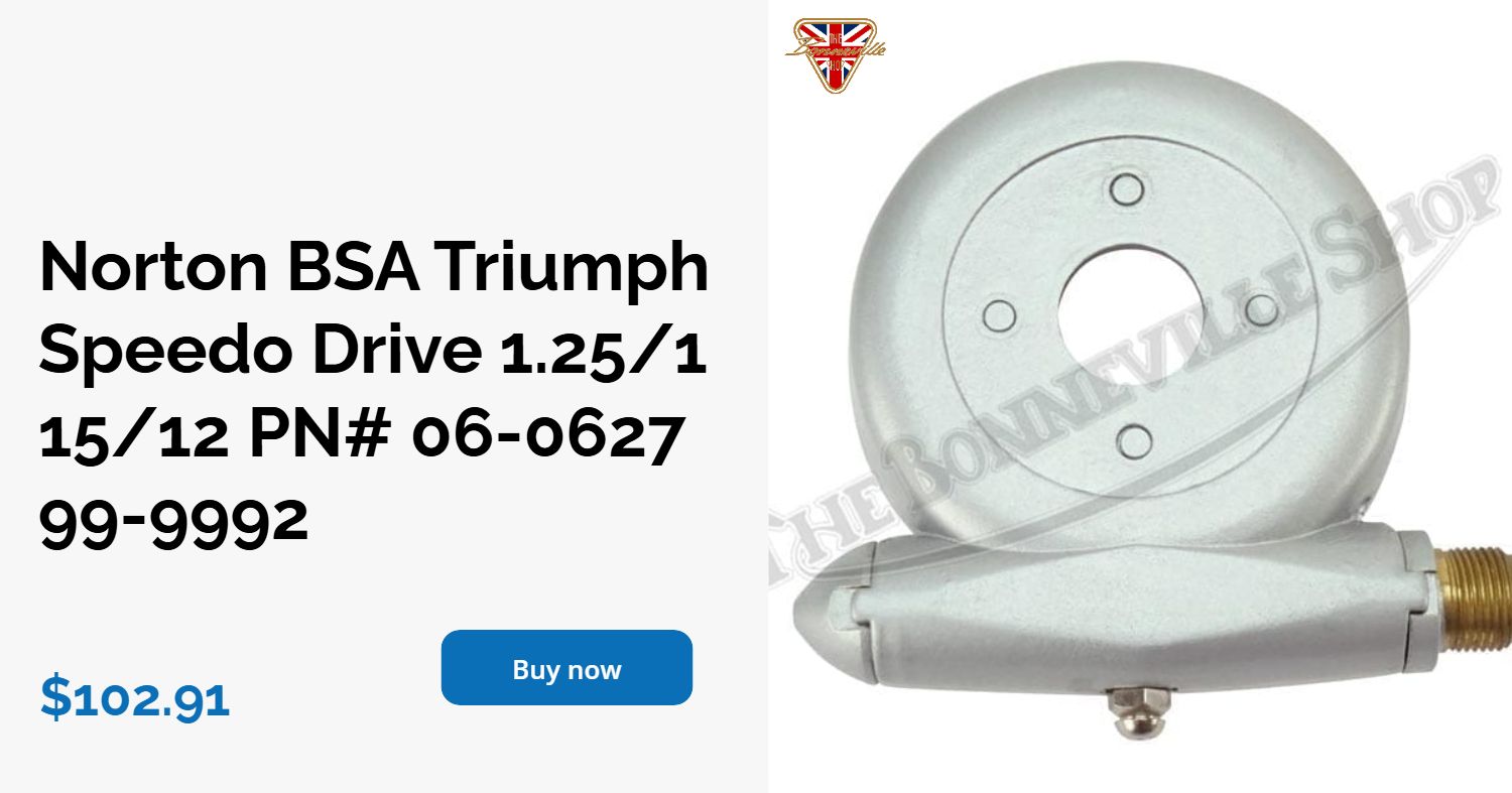 Norton BSA Triumph Speedo Drive 1.25/1 15/12-Buy Online Or