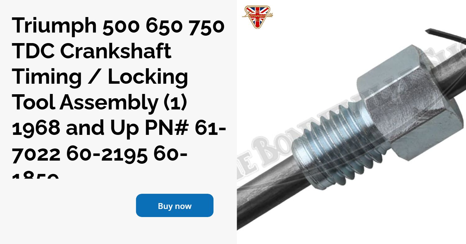 Triumph 650/750 Crankshaft Locking Tool For 1965-1979 Models