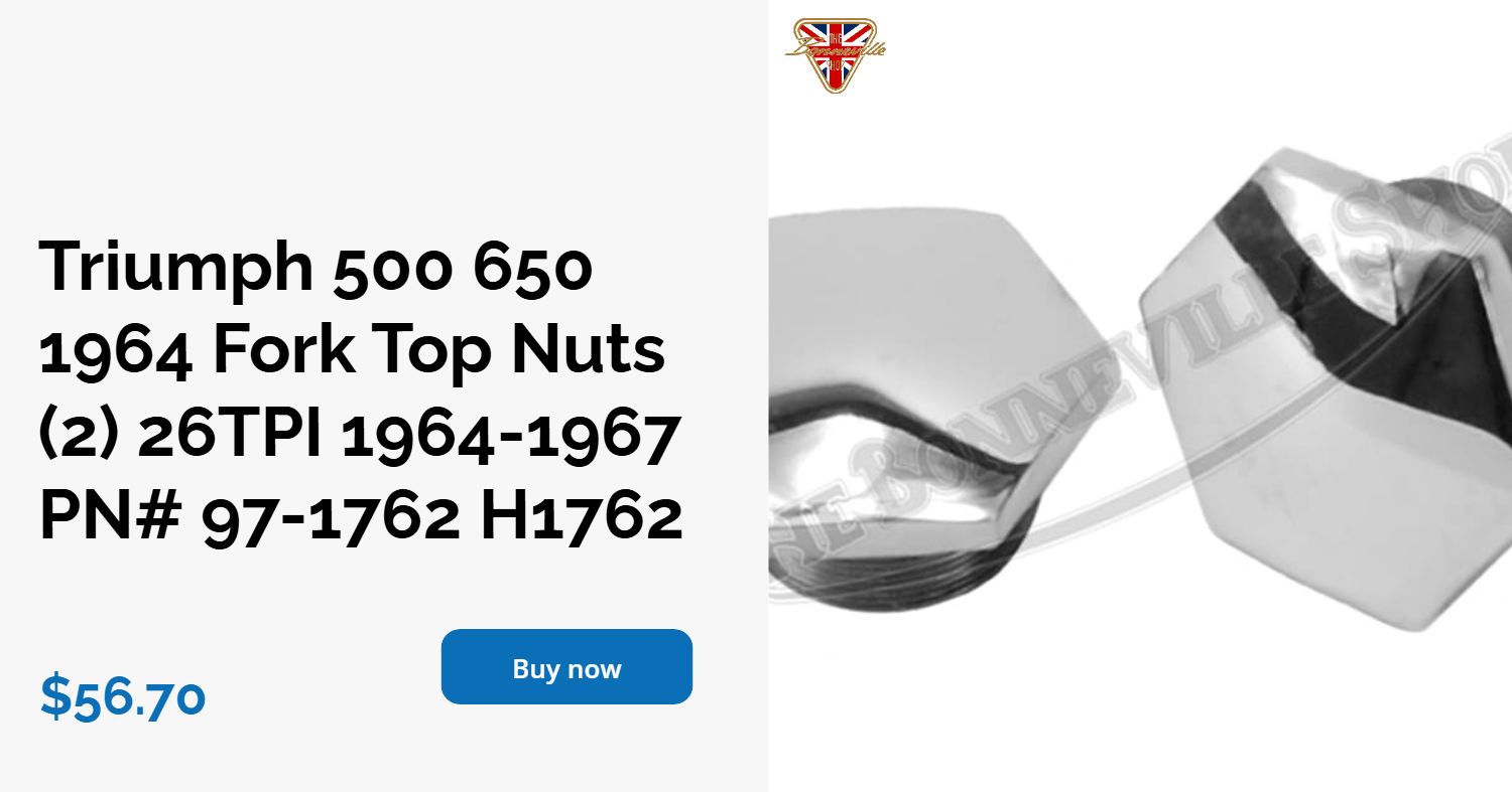 Triumph 500 650 1964 Fork Top Nuts 26TPI 1964-1967-Buy