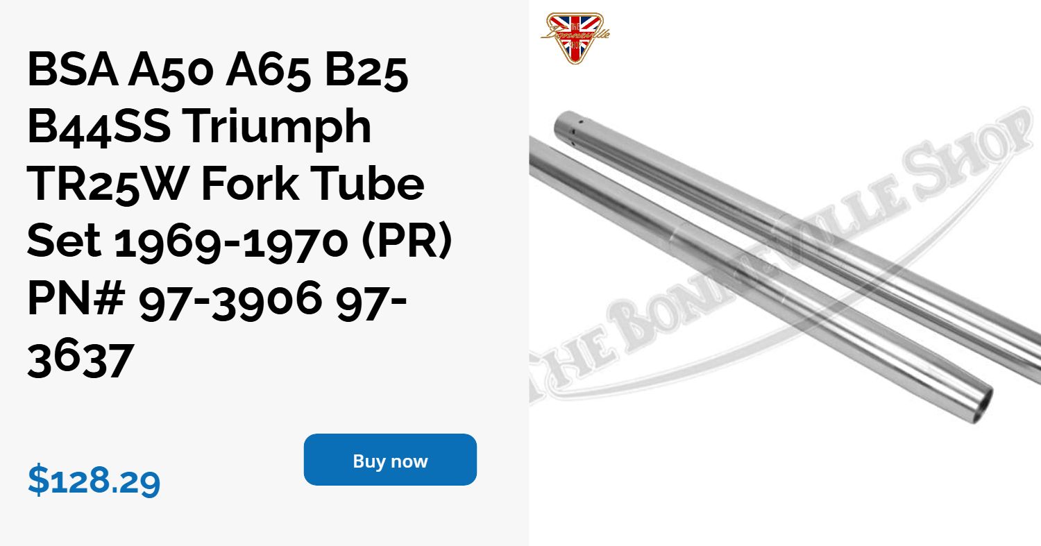 Fork Gaiters / Rubber Boot Set 97-2513 / H2513 For BSA B25, B44, A65, Triumph T250-606410