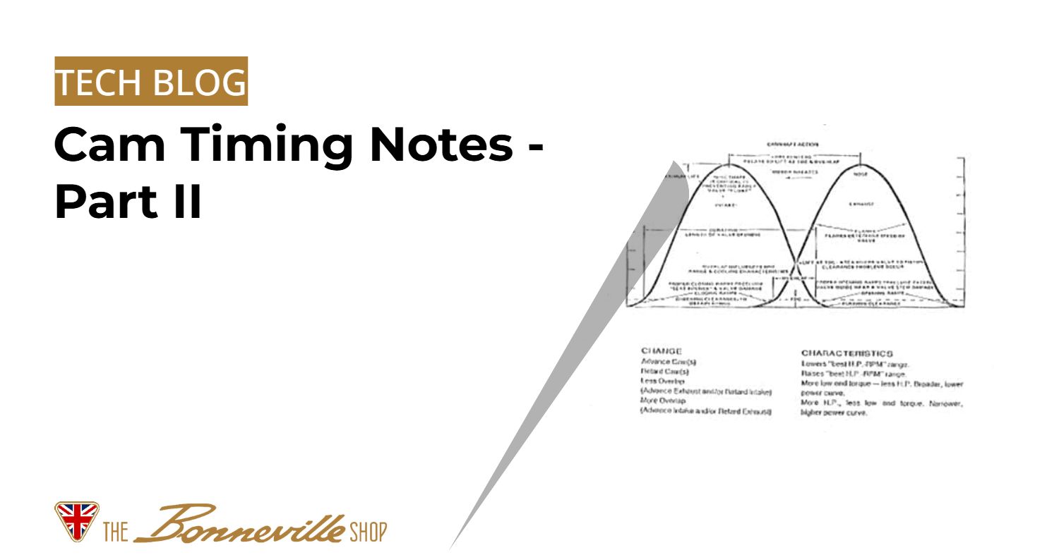 Cam Timing Notes - Part II - Buy Online Or Call +1-720-570-7884